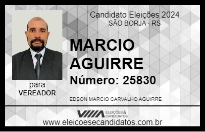 Candidato MARCIO AGUIRRE 2024 - SÃO BORJA - Eleições