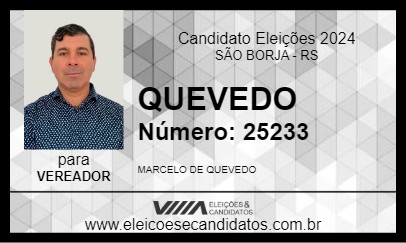 Candidato QUEVEDO 2024 - SÃO BORJA - Eleições