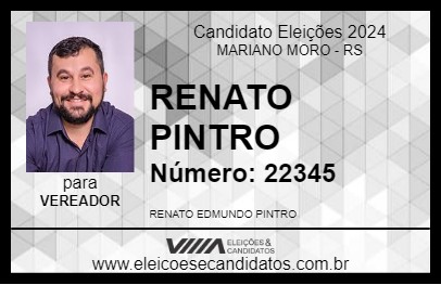 Candidato RENATO PINTRO 2024 - MARIANO MORO - Eleições