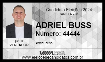 Candidato ADRIEL BUSS 2024 - CANELA - Eleições