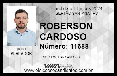 Candidato ROBERSON CARDOSO 2024 - SERTÃO SANTANA - Eleições