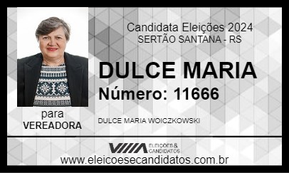 Candidato DULCE MARIA 2024 - SERTÃO SANTANA - Eleições