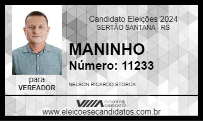 Candidato MANINHO 2024 - SERTÃO SANTANA - Eleições