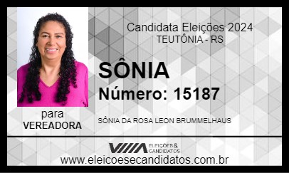 Candidato SÔNIA 2024 - TEUTÔNIA - Eleições