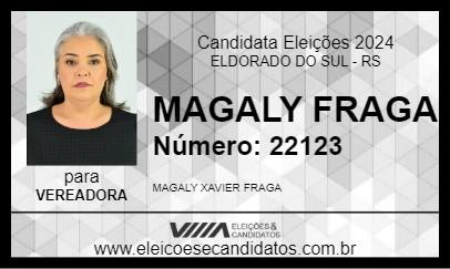 Candidato MAGALY FRAGA 2024 - ELDORADO DO SUL - Eleições