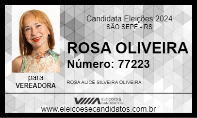 Candidato ROSA OLIVEIRA 2024 - SÃO SEPÉ - Eleições