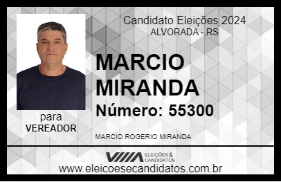 Candidato MARCIO MIRANDA 2024 - ALVORADA - Eleições