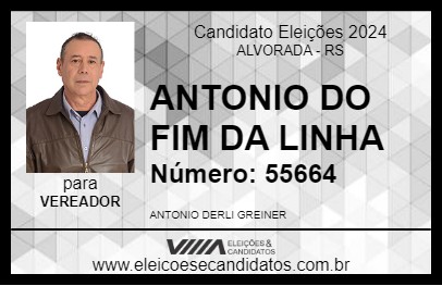 Candidato ANTONIO DO FIM DA LINHA 2024 - ALVORADA - Eleições