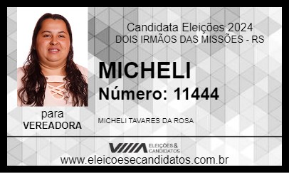 Candidato MICHELI 2024 - DOIS IRMÃOS DAS MISSÕES - Eleições