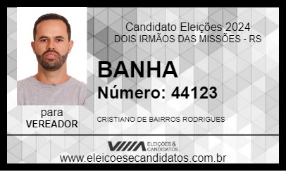 Candidato BANHA 2024 - DOIS IRMÃOS DAS MISSÕES - Eleições