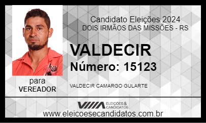 Candidato VALDECIR 2024 - DOIS IRMÃOS DAS MISSÕES - Eleições