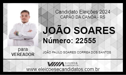 Candidato JOÃO SOARES 2024 - CAPÃO DA CANOA - Eleições