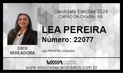 Candidato LEA PEREIRA 2024 - CAPÃO DA CANOA - Eleições