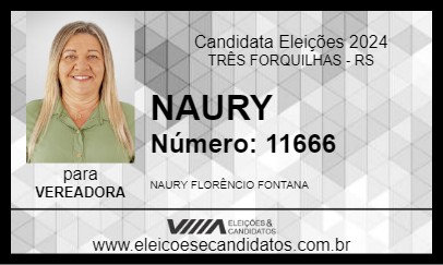 Candidato NAURY 2024 - TRÊS FORQUILHAS - Eleições