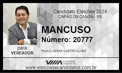 Candidato MANCUSO 2024 - CAPÃO DA CANOA - Eleições