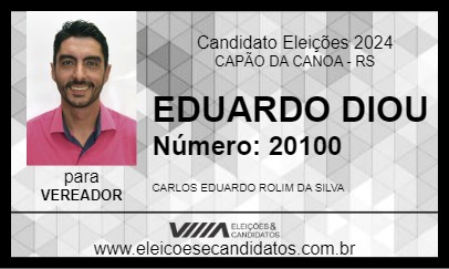 Candidato EDUARDO DIOU 2024 - CAPÃO DA CANOA - Eleições