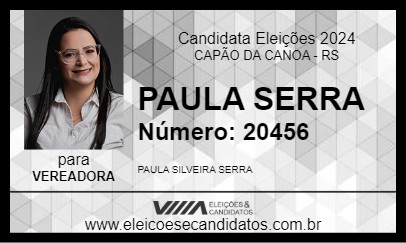 Candidato PAULA SERRA 2024 - CAPÃO DA CANOA - Eleições