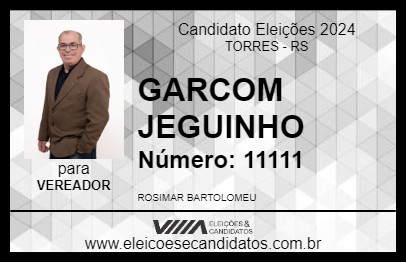 Candidato GARÇOM JEGUINHO 2024 - TORRES - Eleições