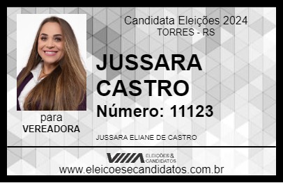 Candidato JUSSARA CASTRO 2024 - TORRES - Eleições