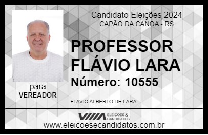 Candidato PROFESSOR FLÁVIO LARA 2024 - CAPÃO DA CANOA - Eleições