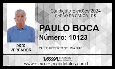 Candidato PAULO BOCA 2024 - CAPÃO DA CANOA - Eleições