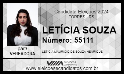 Candidato LETÍCIA SOUZA 2024 - TORRES - Eleições