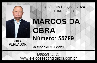 Candidato MARCOS DA OBRA 2024 - TORRES - Eleições