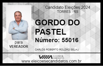 Candidato GORDO DO PASTEL 2024 - TORRES - Eleições