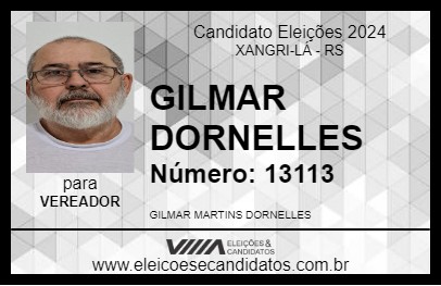 Candidato GILMAR DORNELLES 2024 - XANGRI-LÁ - Eleições