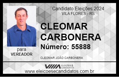 Candidato CLEOMAR CARBONERA 2024 - VILA FLORES - Eleições