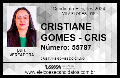 Candidato CRISTIANE GOMES - CRIS 2024 - VILA FLORES - Eleições