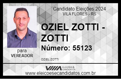 Candidato OZIEL ZOTTI - ZOTTI 2024 - VILA FLORES - Eleições