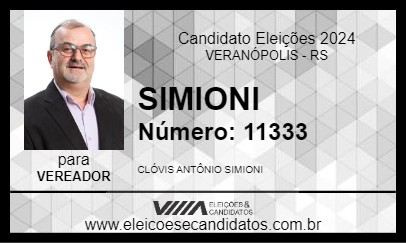 Candidato SIMIONI 2024 - VERANÓPOLIS - Eleições