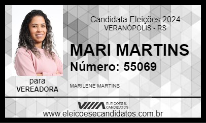 Candidato MARI MARTINS 2024 - VERANÓPOLIS - Eleições