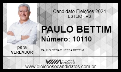 Candidato PAULO BETTIM 2024 - ESTEIO - Eleições