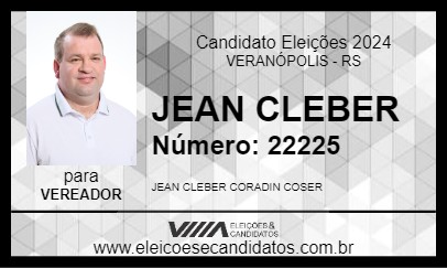 Candidato JEAN CLEBER 2024 - VERANÓPOLIS - Eleições