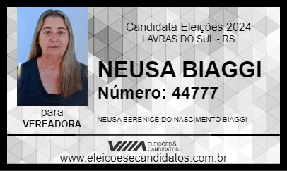 Candidato NEUSA BIAGGI 2024 - LAVRAS DO SUL - Eleições