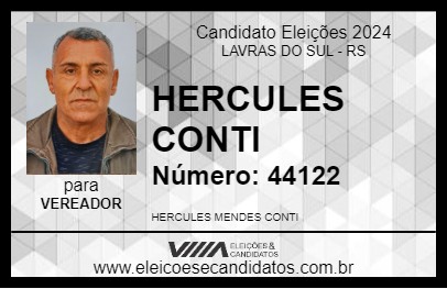 Candidato HERCULES CONTI 2024 - LAVRAS DO SUL - Eleições