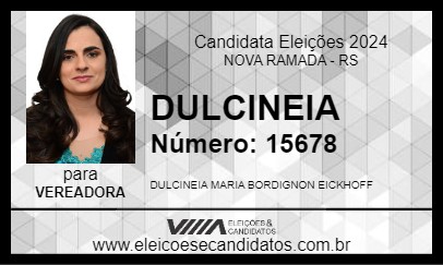 Candidato DULCINEIA 2024 - NOVA RAMADA - Eleições