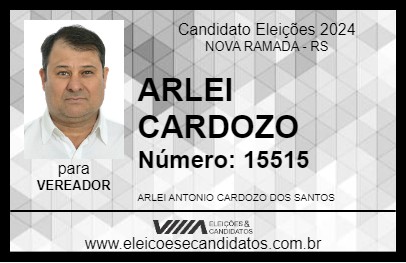 Candidato ARLEI CARDOZO 2024 - NOVA RAMADA - Eleições