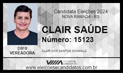 Candidato CHICA SAÚDE 2024 - NOVA RAMADA - Eleições