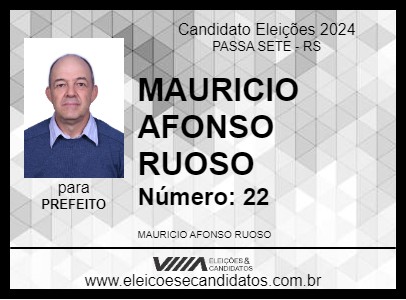 Candidato MAURICIO AFONSO RUOSO 2024 - PASSA SETE - Eleições