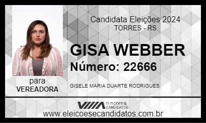 Candidato GISA WEBBER 2024 - TORRES - Eleições