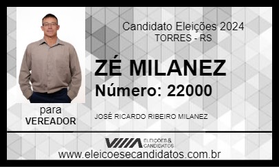 Candidato ZÉ MILANEZ 2024 - TORRES - Eleições