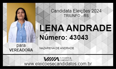 Candidato LENA ANDRADE 2024 - TRIUNFO - Eleições