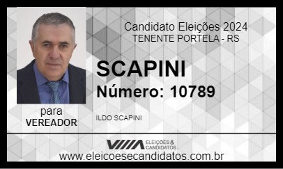 Candidato SCAPINI 2024 - TENENTE PORTELA - Eleições