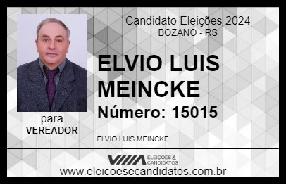 Candidato ELVIO LUIS MEINCKE 2024 - BOZANO - Eleições