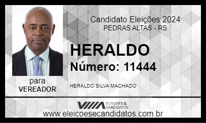 Candidato HERALDO 2024 - PEDRAS ALTAS - Eleições