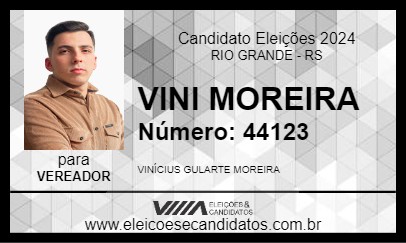 Candidato VINI MOREIRA 2024 - RIO GRANDE - Eleições