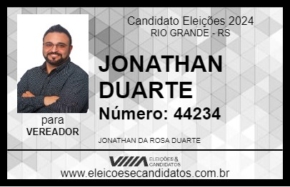 Candidato JONATHAN DUARTE 2024 - RIO GRANDE - Eleições